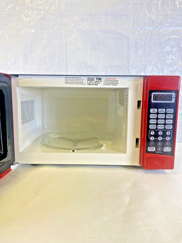 Microwave 700 watt red finish - microwave,