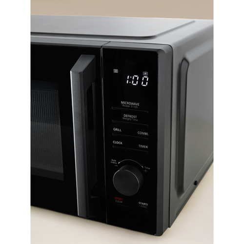 Black 23l digital microwave - black,