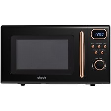 Abode Retro Black Microwave