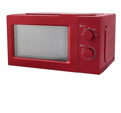 Red manual microwave 17l - red,