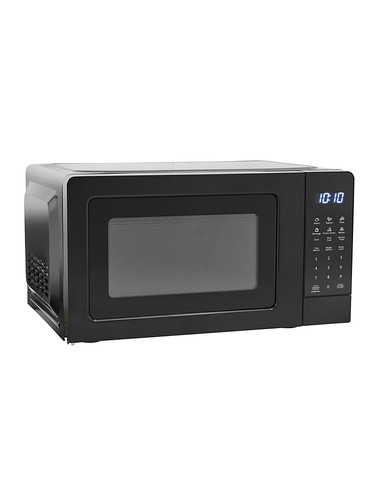 Black digital microwave - black, 17l